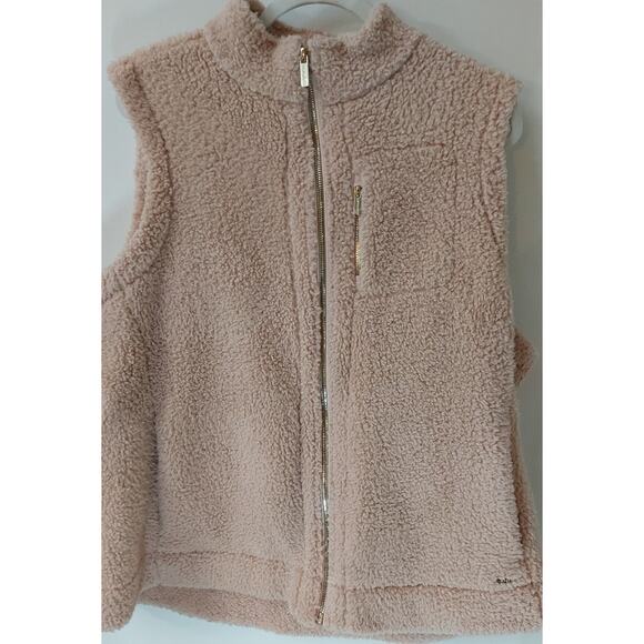 Calvin Klein Pink Faux Fur Zip Vest 1X Plus Size Angelcore Balletcore Mobwife - Picture 5 of 13